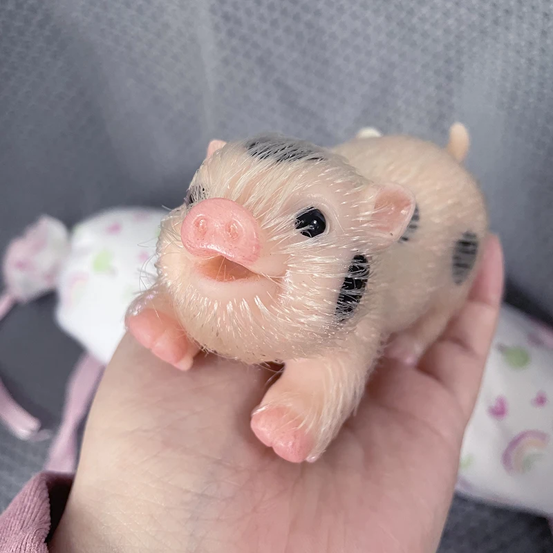 Reborn Baby Doll Silicone Realistic - 5-дюймовая кукла Reborn Pig с улыбкой