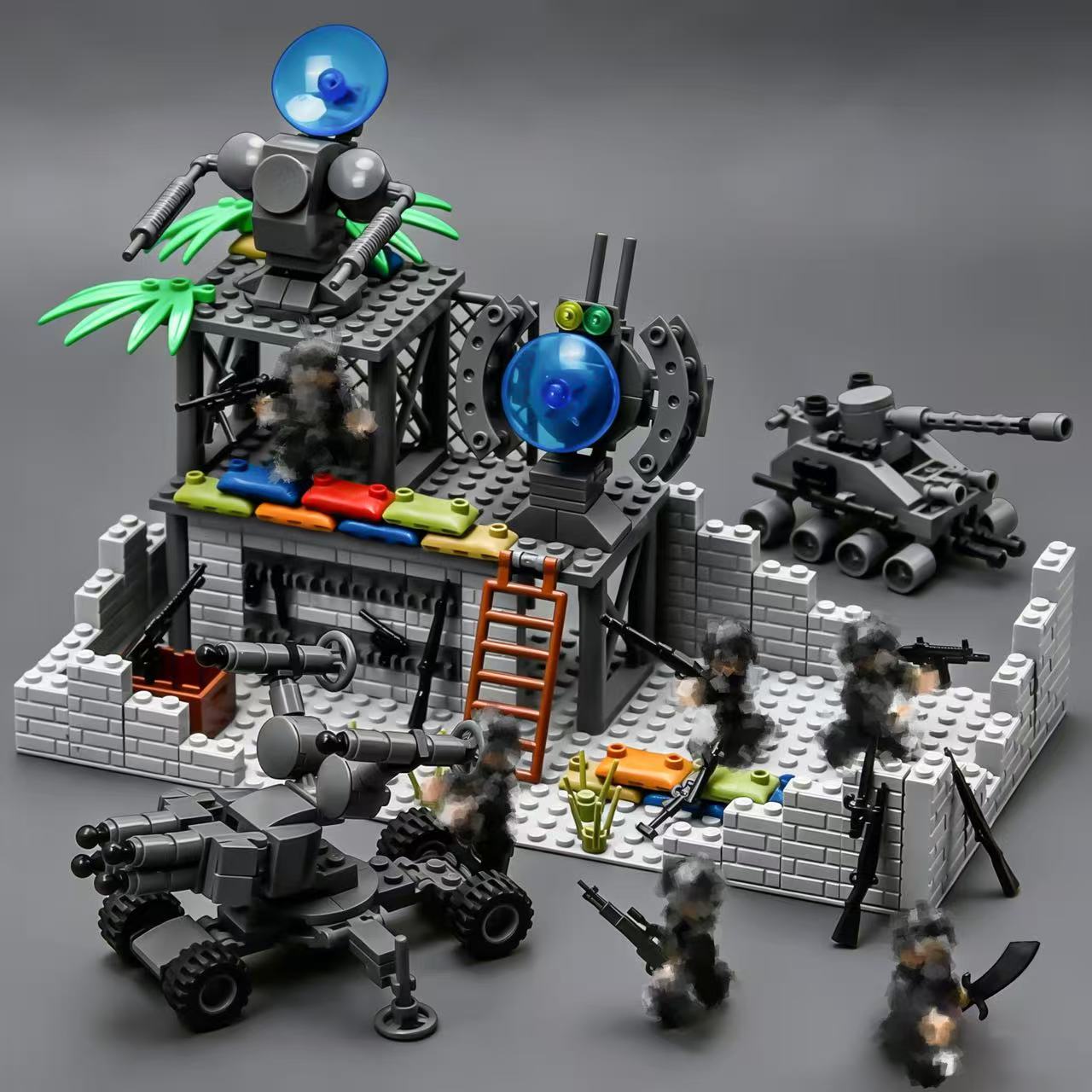 Lego Compatible Military Tank - Военная модульная конструкторная база: набор для
