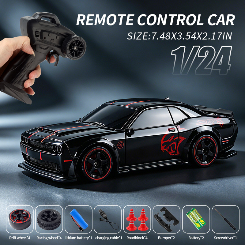Rc Drift Car 1 24 Scale 4Wd - Масштаб 1:24, радиоуправляемая модель Dodge Hellcat,