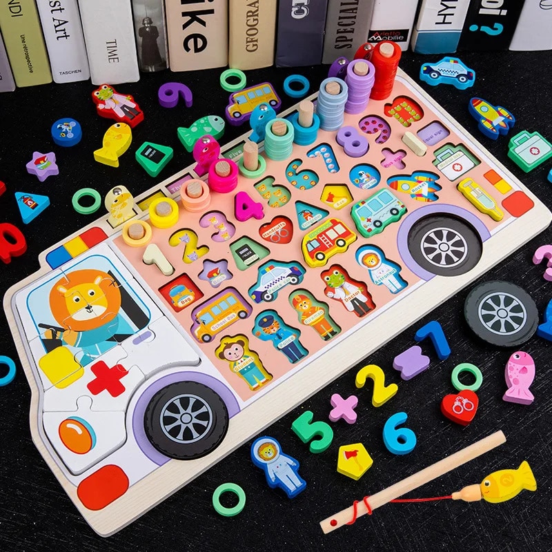 Montessori Wooden Busy Board Toddler - Деревянные игрушки Монтессори, детская занятая доска,