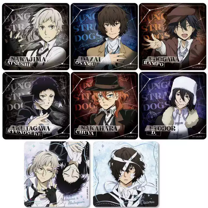 Квадратный значок Bungo Stray  – обзор и цена Anime Action Figure Blind Box
